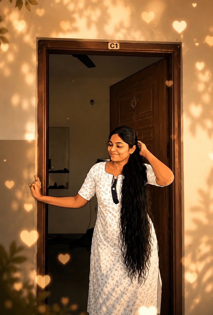 Illustration inspired by Bharathiyar's Kannamma